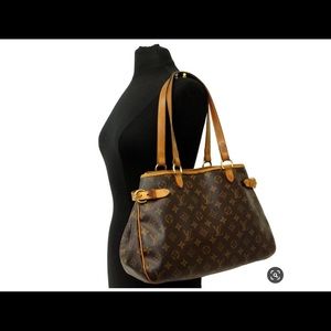 Auth Louis Vuitton Monogram Batignolles Horizontal
